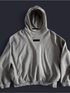 Fear of God Essentials Gray Mockneck Hoodie